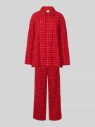 Calvin Klein Underwear Pyjama mit Knopfleiste in Bordeaux, Größe L