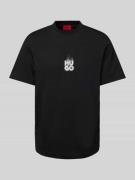 HUGO T-Shirt mit Label-Print Modell 'Dalsar' in Black, Größe M