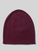 Christian Berg Woman Kaschmirmütze mit Rollsaum in Bordeaux, Größe 1