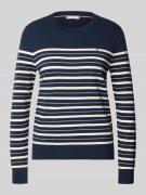 Tommy Hilfiger Regular Fit Strickpullover aus Baumwoll-Mix in Marine, ...