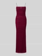 Hey Kyla Slim Fit Abendkleid mit Gehschlitz in Dunkelrot, Größe 32