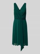 TROYDEN COLLECTION Cocktailkleid mit V-Ausschnitt in Smaragd, Größe 32