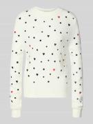 Tom Tailor Denim Regular Fit Strickpullover mit Stickereien in Weiss, ...