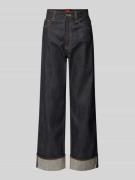 HUGO Wide Leg Jeans aus Baumwoll-Mix Modell 'GEABENA' in Dunkelblau, G...