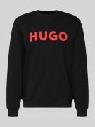 HUGO Sweatshirt mit Label-Detail Modell 'Dem' in Black, Größe S