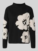 Betty Barclay Strickpullover mit geripptem Stehkragen in Black, Größe ...