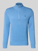 Polo Ralph Lauren Troyer mit Label-Stitching in Royal Melange, Größe L