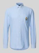 Polo Ralph Lauren Custom Fit Freizeithemd mit Motiv-Stitching in Marin...