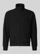 Emporio Armani Sweatjacke mit Stehkragen in Black, Größe L
