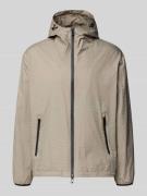 Emporio Armani Jacke mit Zweiwege-Reißverschluss in Hellgrau, Größe 48