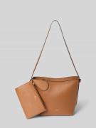 Abro Handtasche aus Leder mit Innentasche Modell 'COSMO' in Cognac, Gr...