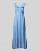 moves Maxikleid mit Volants Modell 'Leanna' in Hellblau, Größe 34