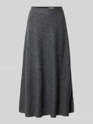 Marc O'Polo Ausgestellter Midi-Rock aus Viskose-Woll-Mix in Dunkelgrau...