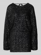 Gina Tricot Minikleid mit Rundhalsausschnitt in Black, Größe L