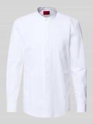 HUGO Slim Fit Businesshemd aus reiner Baumwolle Modell 'KALEB' in Weis...