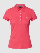 Gant Poloshirt mit Logo-Stitching Modell 'Kontrast' in Pink, Größe M