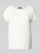 More & More T-Shirt mit U-Boot-Ausschnitt in Offwhite, Größe 34