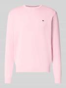 Fynch-Hatton Strickpullover mit gerippten Abschlüssen in Hellrosa, Grö...