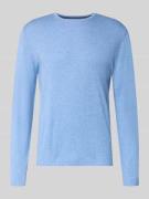 Christian Berg Men Strickpullover mit Rundhalsausschnitt in Blau Melan...