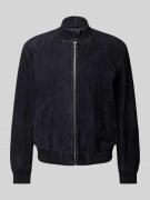 BOSS Regular Fit Lederjacke aus echtem Ziegenvelours Modell 'H-MULLER'...