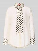 MAX&Co. Loose Fit Hemdbluse aus reiner Seide Modell 'ACUME' in Offwhit...
