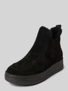 Tamaris Chelsea Boots aus reinem Leder in Black, Größe 36