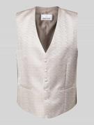 Wilvorst Weste mit Leistentaschen in Beige, Größe 50