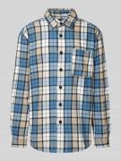 MCNEAL Regular Fit Freizeithemd mit Kentkragen in Jeansblau, Größe M