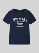 Tommy Hilfiger Kids Regular Fit T-Shirt aus reiner Baumwolle in Marine...