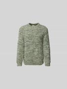 Closed Pullover in Strick-Optik in Oliv, Größe M