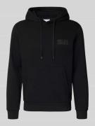 Jack & Jones Hoodie mit Label-Print und Känguru-Tasche in Black, Größe...
