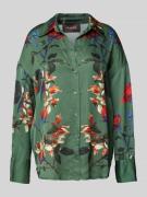 miss goodlife Bluse mit Umlegekragen in Dunkelgruen, Größe S