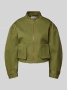 Vila Blouson mit aufgesetzten Taschen Modell 'CATCH' in Oliv, Größe 34
