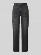 Only Straight Fit Jeans mit Cargo Taschen Modell 'JUNE' in Black, Größ...