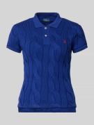 Polo Ralph Lauren Poloshirt mit Label-Stitching in Royal, Größe L