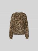 Anine Bing Sweatshirt mit Allover-Animal-Print in Mittelbraun, Größe L