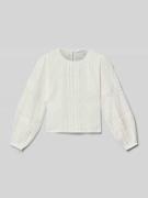 Mango Blusenshirt mit Rundhalsausschnitt in Weiss, Größe 122