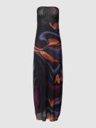 Gina Tricot Trägerloses Maxikleid mit Allover-Muster in Black, Größe S