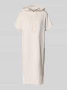 Christian Berg Woman Sweatkleid mit Statement-Print und Kapuze in Ecru...