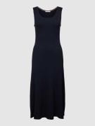 Tommy Hilfiger Midikleid in Feinripp-Optik in Marine, Größe XL