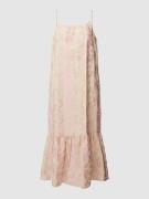 comma Casual Identity Knielanges Kleid mit Strukturmuster in Sand, Grö...