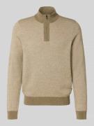 BOSS Regular Fit Troyer aus Schurwoll-Baumwoll-Mix Modell 'HETTORE' in...