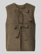 Pieces Regular Fit Strickweste mit Woll-Anteil Modell 'SILLY' in Mitte...