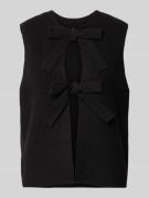 Pieces Regular Fit Strickweste mit Woll-Anteil Modell &#x27;SILLY&#x27; in Black...