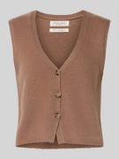 Christian Berg Woman Weste aus reinem Kaschmir in Hazel, Größe XL