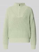 Fynch-Hatton Regular Fit Troyer in Strick-Optik in Schilf, Größe L