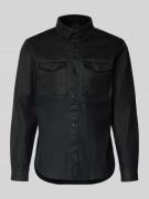 Guess Regular Fit Hemdjacke mit Brusttaschen Modell &#x27;THEO&#x27; in Black, G...