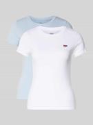 Levi's® T-Shirt mit Label-Detail im 2er-Pack in Hellblau, Größe L