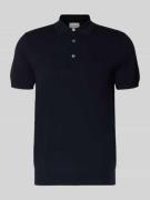 Profuomo Slim Fit Poloshirt aus Lyocell-Mix mit Seiden-Anteil in Marin...