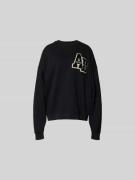 Anine Bing Oversized Sweatshirt mit Logo-Detail in Black, Größe L